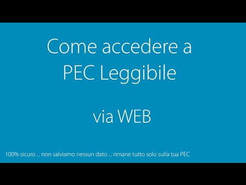 Come accedere a PEC leggibile - http://www.pecleggibile.it