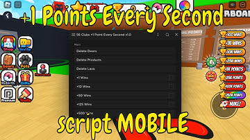 +1 Points Every Second script  MOBILE – (AutoWins, Delete doors & more)  For Fluxus And Hydrogen