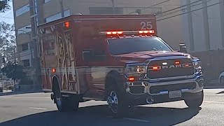 LAFD Rescue 25 Transporting 