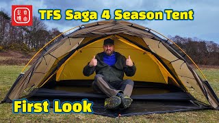The all new Saga 4 season tent @tfstents @camperlists-3fulgeardistr #camping #winter #hiking