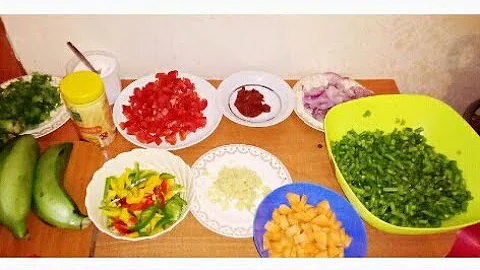 Green Bananas and French beans (Delicious matoke)