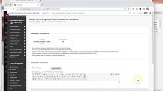 Uploading Your Article Presentation File to Blackboard