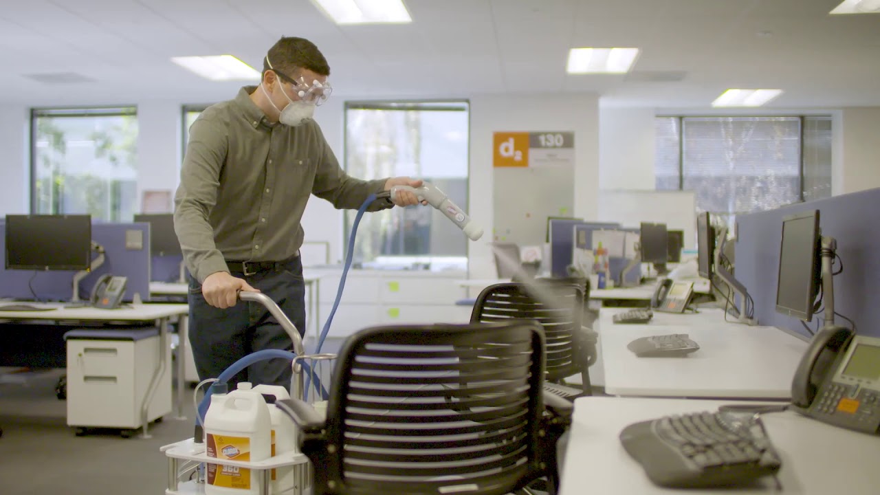 Watch how powerful electrostatic disinfection is with the advanced Clorox© T360© System!
