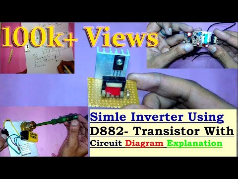 Simple Inverter Using D882 Transistor- With Circuit Diagram Explanation | DIY 3.7v Inverter Circuit