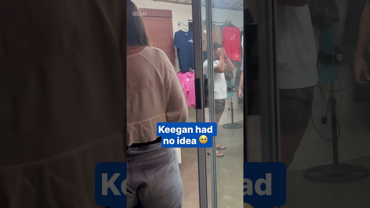 Man has adorable reaction to surprise from girlfriend