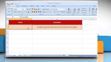 How to use the COMBIN Function in Excel :Tutorial