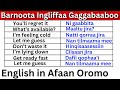 Barnoota Ingliffaa Gaggabaaboo Kutaa 10 Short English Expressions In Afaan Oromo Part 10