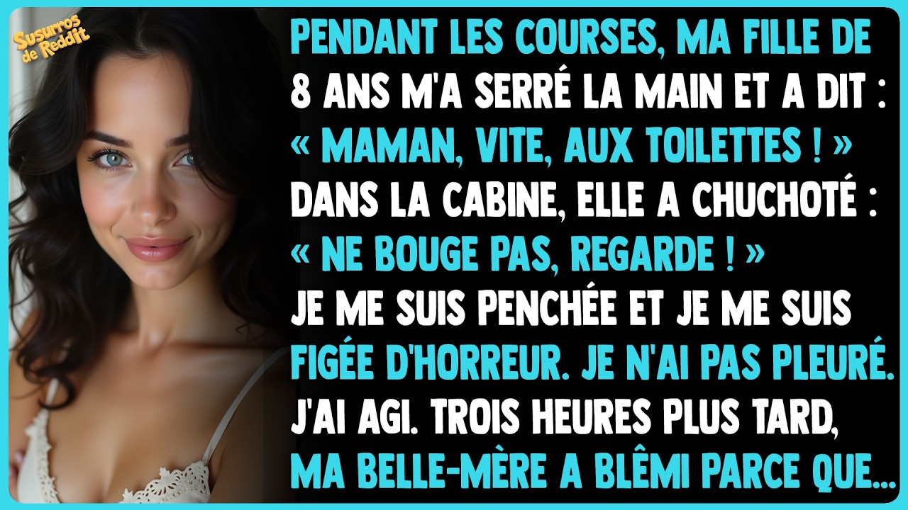 Pendant les courses, ma fille de 8 ans m'a serré la main et a dit : « Maman, vite, aux toilettes ! »