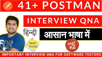 41+ Postman Interview Questions & Answers in Hindi  | API Testing with Postman in Hindi