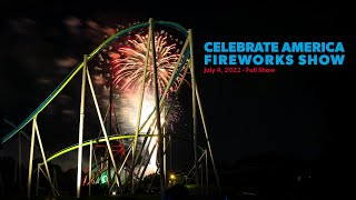 Celebrate America Fireworks Show at Carowinds
Carowinds celebrates Memorial Day, Fourth of July and Labor Day, annually, with a spectacular fireworks show! The impressive display of patriotic fanfare is accompanied by an all-American soundtrack, creating a firework show guests dont want to miss.
The Celebrate America Fireworks Show is visible throughout the park, but the Carolina Boardwalk, County Fair, and Celebration Plaza areas always offer the best viewing locations. Celebrate America Fireworks Show at Carowinds