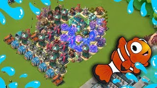 Fish Base vs Hammerman Defense Event! Boom Beach Base Build screenshot 4