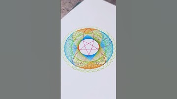 #24 Geometric Spirograph Line Drawing Flower