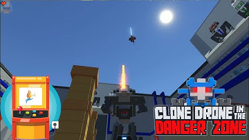 Clone Drone In The Danger Zone - Random Upgrade Gameplay FAIL ! Lets Play