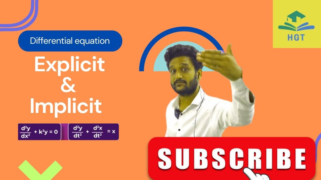 Basic of Explicit and implicit Differential equation class 12 - YouTube
