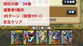 【ドラクエタクト】開花の扉　39巻　運要素1箇所　35ターン（実質11ﾀｰﾝ）安定クリア