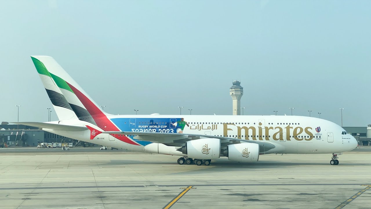 Emirates A380 Takeoff Washington Dulles International airport IAD YouTube