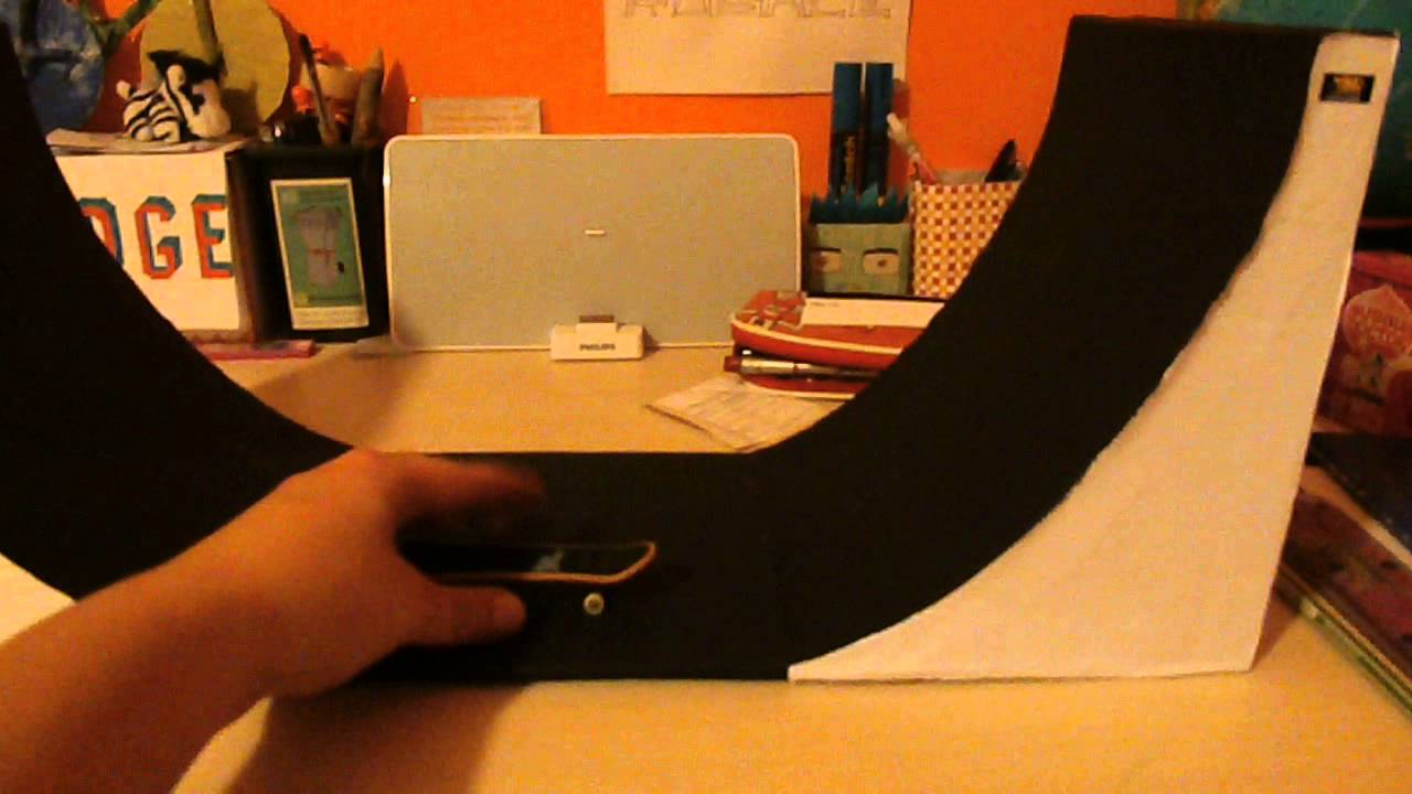 Homemade HALF PIPE for Fingerboard (Tech Deck) YouTube