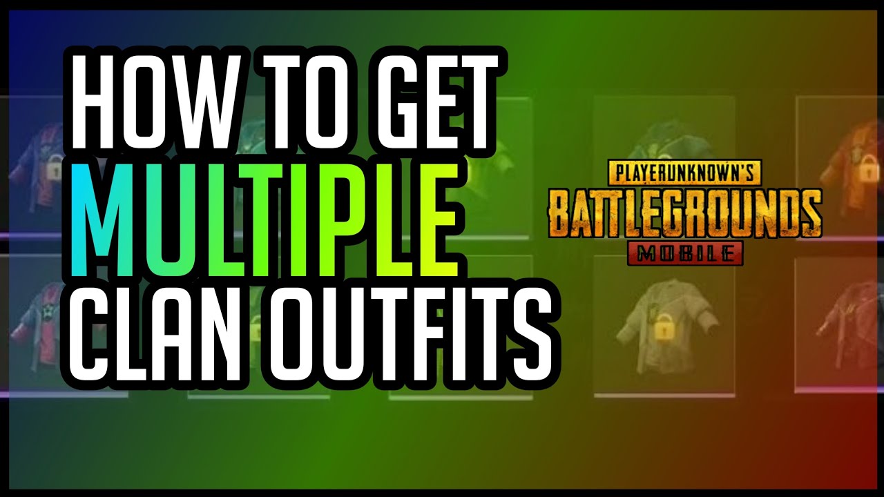 How to get MULTIPLE clan outfits | Pubg Mobile