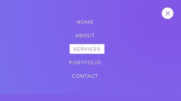 Fullscreen Overlay Navigation Menu Bar Using HTML & CSS