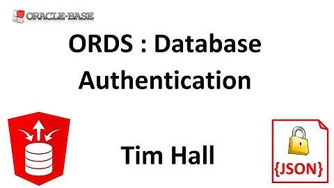 Oracle REST Data Services (ORDS) : Database Authentication