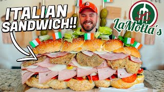 Supersized Soprano Italian Cold Cut Sandwich Challenge!!