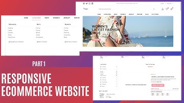 How To Create Ecommerce Website In HTML, CSS, JS | Create Header & Mega Menu With Drop Down |Part 1