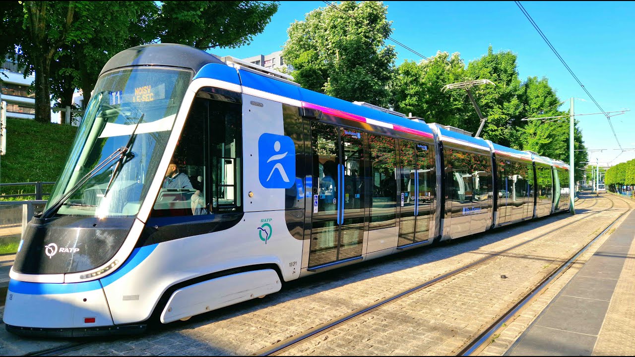 Tramway Ligne 1🚋Alstom Citadis X05 305 TW20 IDFM : Asnières - Quatre Routes➡️Gare de Noisy-le-Sec