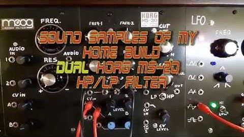 Sound Samples from my DIY Dual Korg MS-20 Filter.