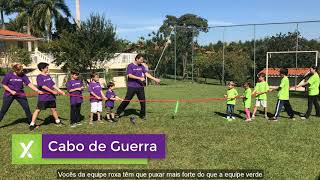 Amarelinha Cabo De Guerra Corda Para Crianças Grupo Jogo