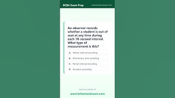 BCBA Mock Question in 60 Seconds