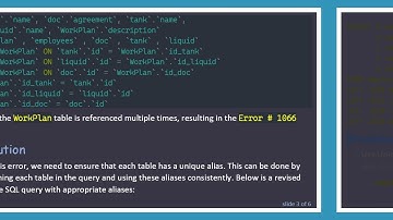 Resolving the Error #  1066 in MySQL