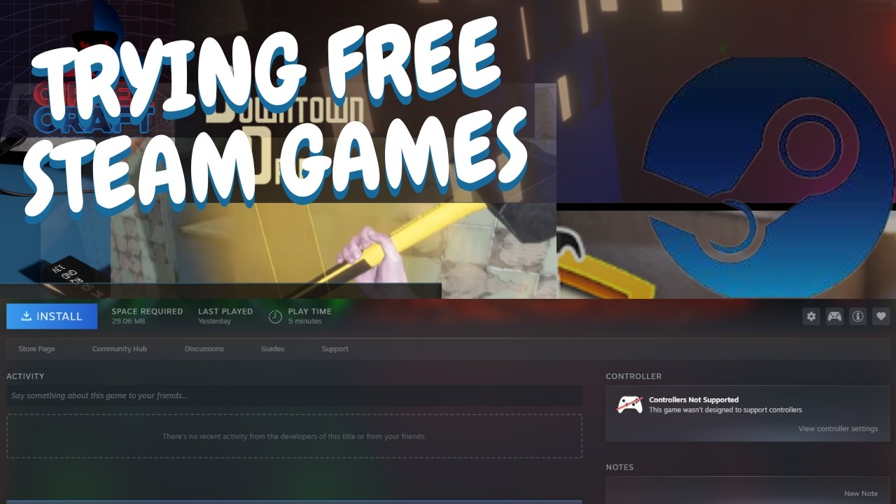trying 3 free random steam games