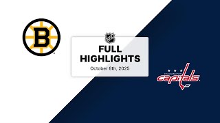 NHL Highlights | Bruins vs. Capitals | October 08, 2025