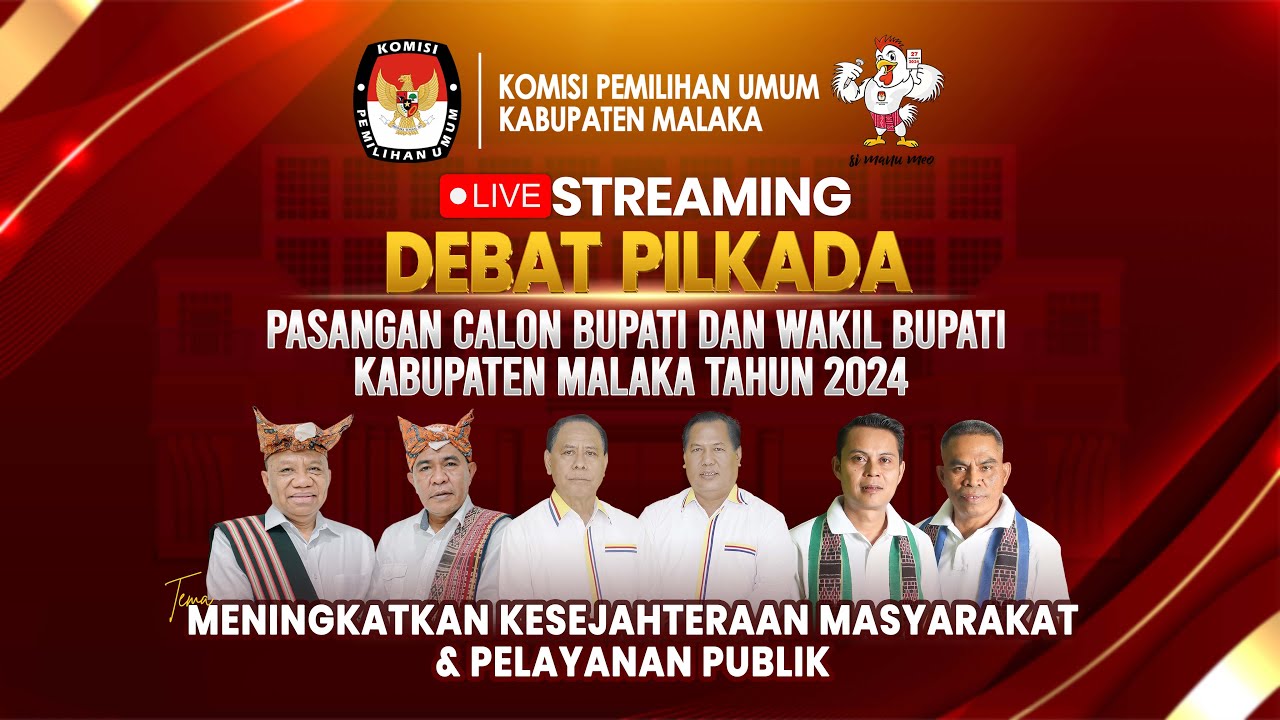 🔴 (FULL) DEBAT PERTAMA PASANGAN CALON BUPATI DAN WAKIL BUPATI KABUPATEN MALAKA TAHUN 2024