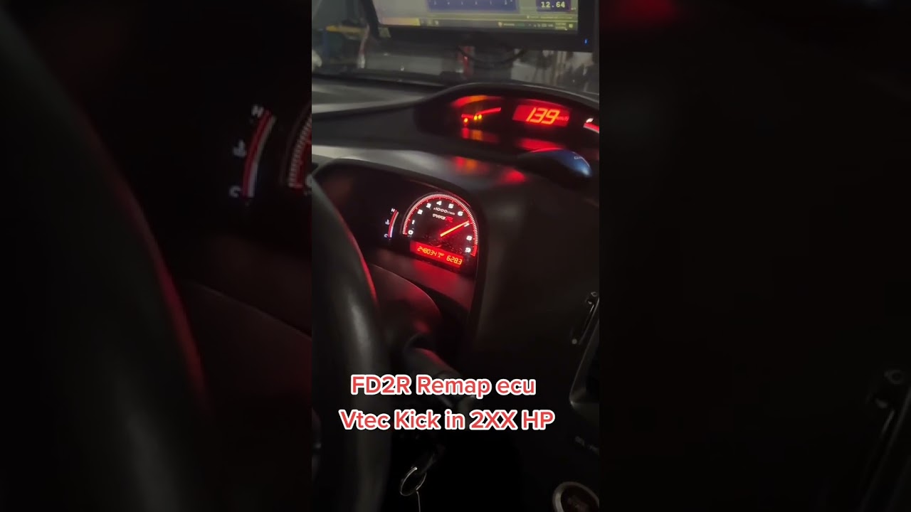 VTEC KICK IN! Honda Civic FD2R Remap ECU Dyno Run 2XX HP