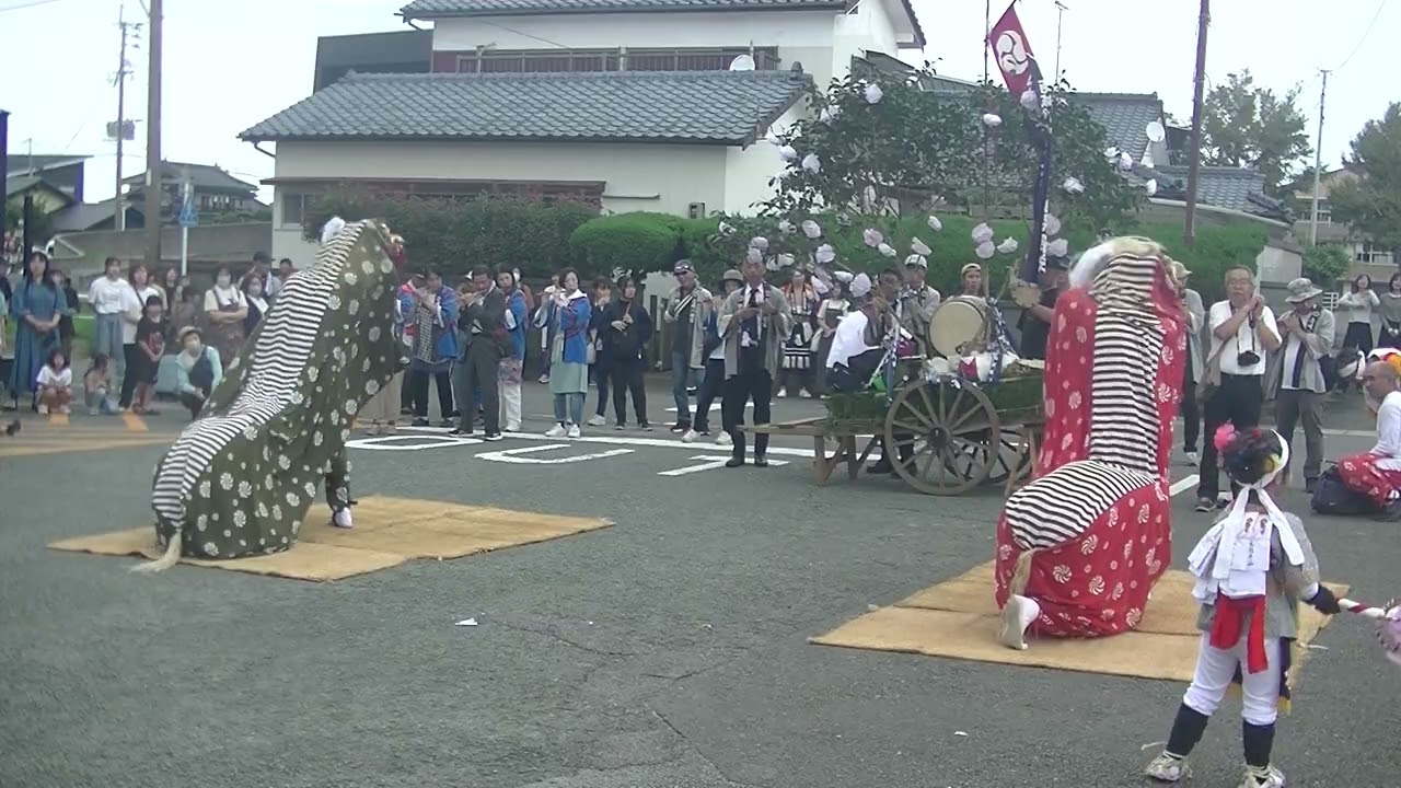 令和７年志岐八幡宮秋季例大祭～天神木区での獅子舞奉納～