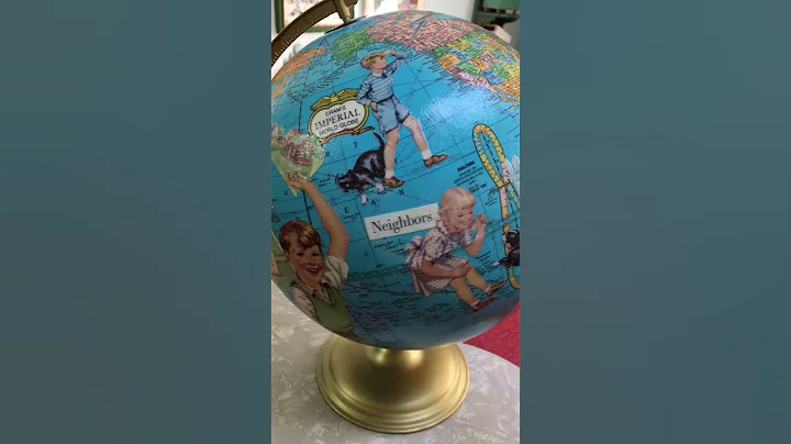 T Party Antiques Handmade Altered Art Globe