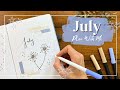 Minimal & Charming Dandelions🌼✨ July Bullet Journal Set Up! | PLAN WITH ME