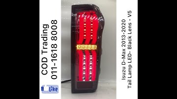 isuzu D-max 2013-2020 tail lamp led - black lens - v5