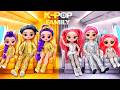 K-Pop Demon Hunters Family in Golden and Silver Airplane! 10 Crafts for L.O.L. Dolls
