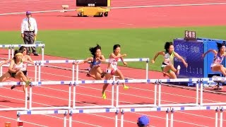 2015和歌山国体陸上 少年女子B100mH予選5組 20151004