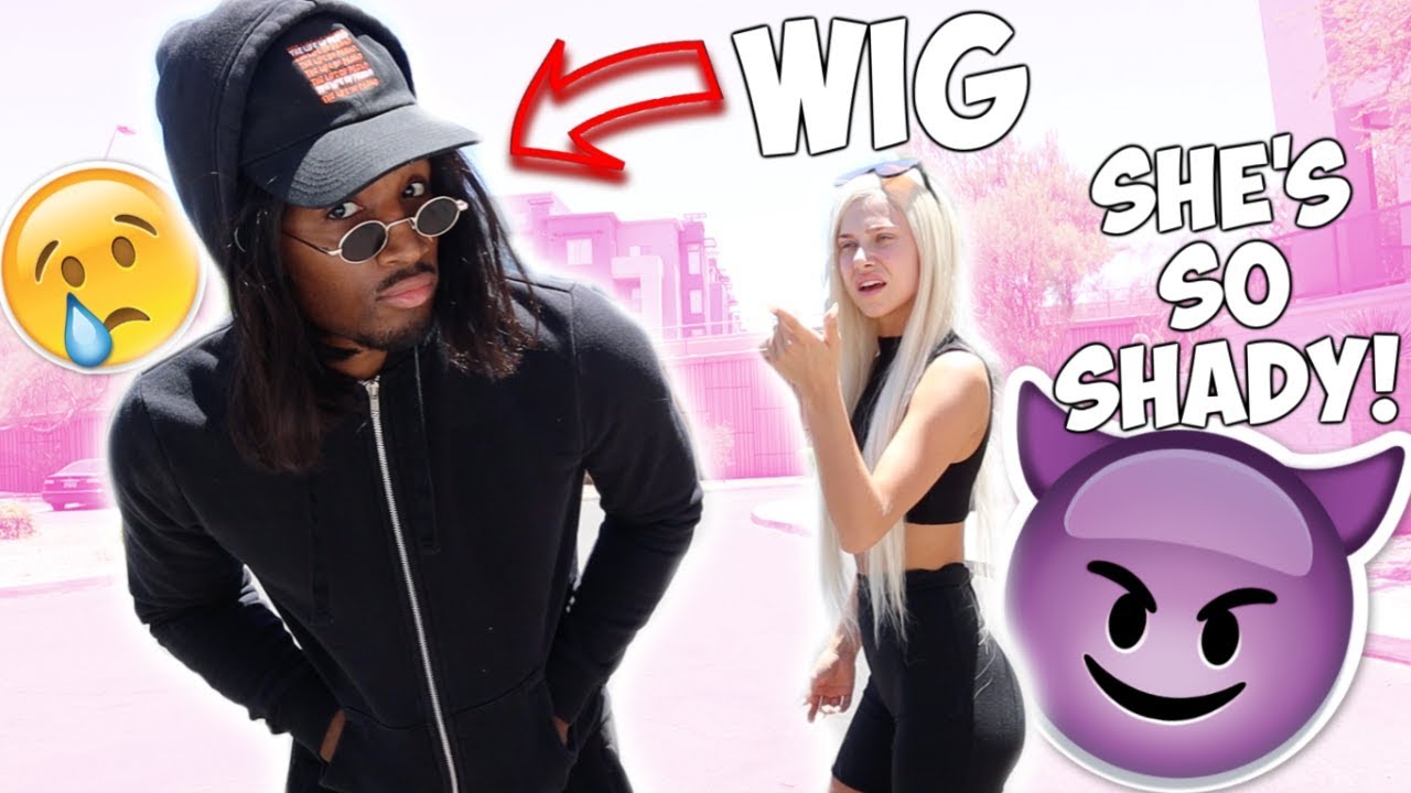 Wearing A Wig In Public To See if My Girlfriend Notices Me - YouTube