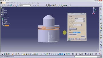 P11#CATIA V5 TUTORIALS#  || GROOVE COMMAND || HOW TO USE GROOVE OPTION ||