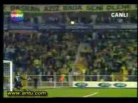 31.10.2002 Uefa Cup match FenerbahÃ§e (TUR) 1-1 Panathinaikos (GRE) In 90th minute, FenerbahÃ§e right back Fatih Akyel crosses the ball into the penalty box. It flies towards the goal and the goalkeeper controls it on the line. the referee gives nothing and waves away the protest.