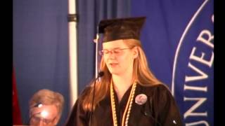 Student Speaker at UNH Manchester Commencement 2013