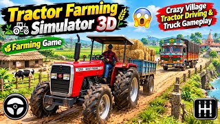Tractor Farming Simulator 3D 🚜😱 | Crazy Village Tractor Driving & Truck Gameplay | Farming Game screenshot 2