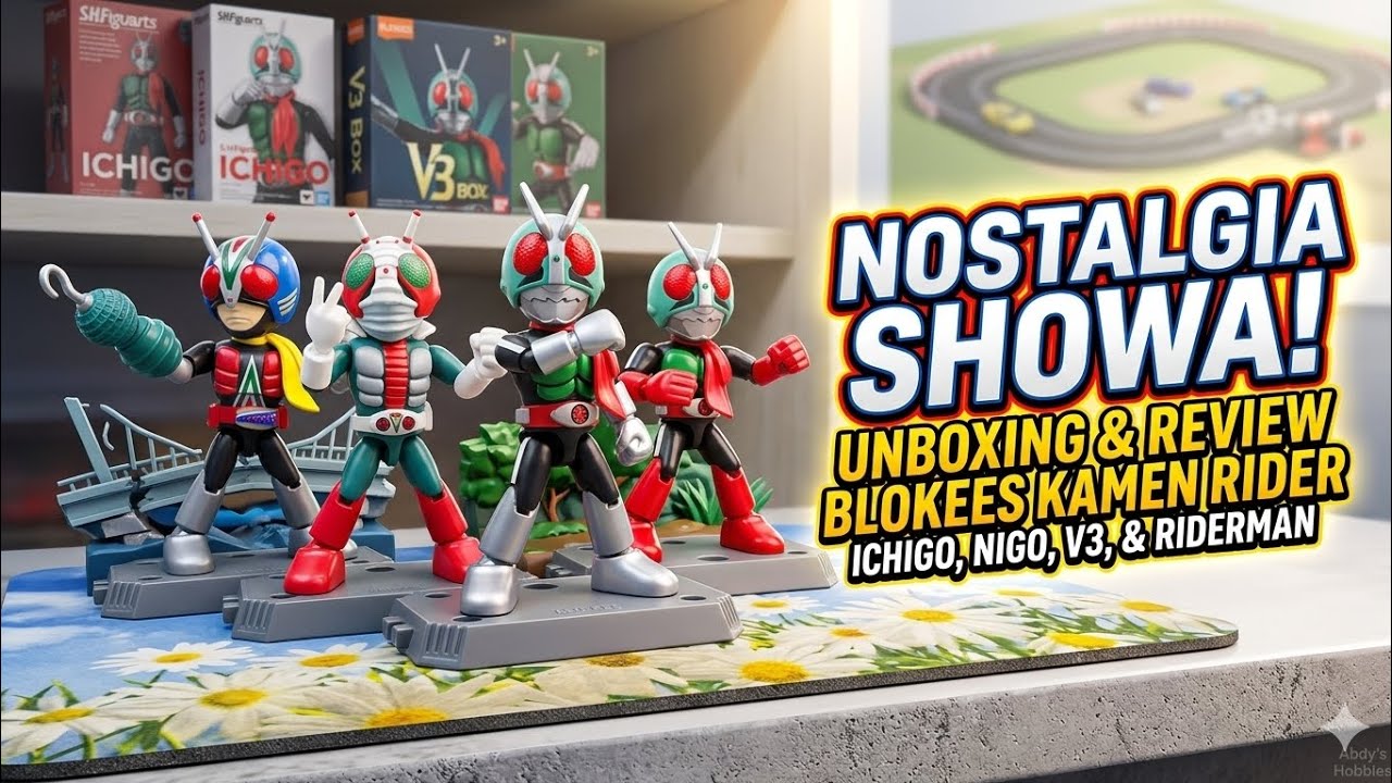 Nostalgia Showa! Unboxing & Review Blokees Kamen Rider Ichigo, Nigo, V3 ...
