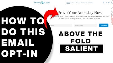 How to do a landing page email optin "above the fold" with (Salient) Wordpress