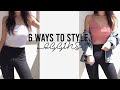 【春服ファッション】簡単レギンス着まわしコーデ！6ways to style Leggins