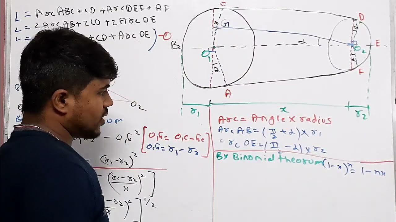 Length Of Open Belt Drive Derivation Formula Power